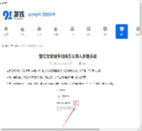 晋江文学城手机版怎么导入本地小说-晋江文学城手机版如何将本地小说导入 - 91手游网
